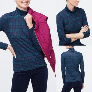 J. Crew Printed Plaid Turtleneck